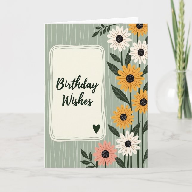 Whimsical Birthday Bloom Card (Front)