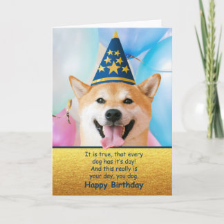 Whimsical Birthday Card For Man or His Best Friend
