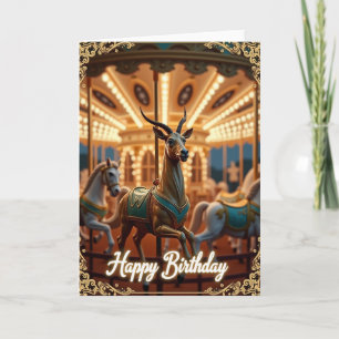 Whimsical Birthday Carousel Card