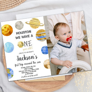 Whimsical birthday invitations with photo