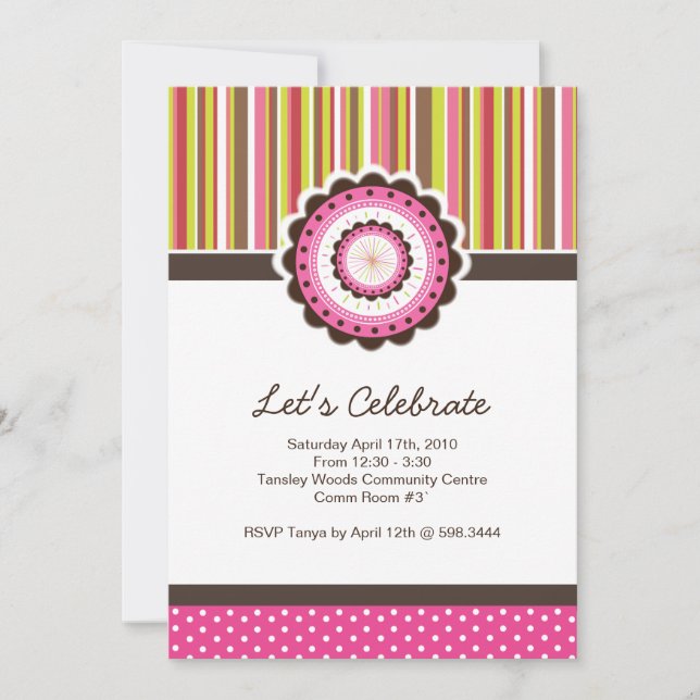 Whimsical Birthday Party Invitation (Front)
