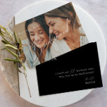 Whimsical Black Faded Photo Bridesmaid Card<br><div class="desc">This whimsical black faded photo bridesmaid card is perfect for your classic simple black and white minimal modern boho bridal party proposal. The design features elegant, delicate, and romantic handwritten calligraphy lettering with formal shabby chic typography. The look will go well with any wedding season: spring, summer, fall, or winter!...</div>