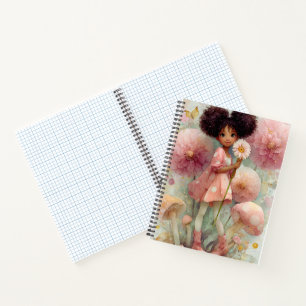 Whimsical Black Girl Art Notebook 