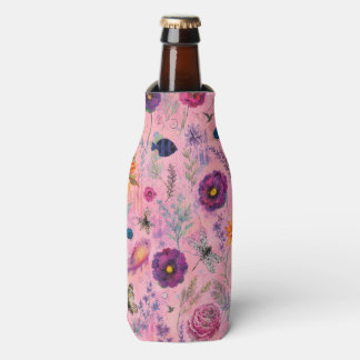 Whimsical Bloom Garden Bottle Cooler