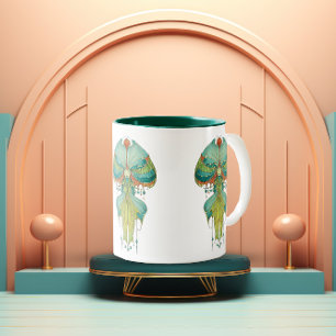 Whimsical Bloom Harmony  Two-Tone Coffee Mug