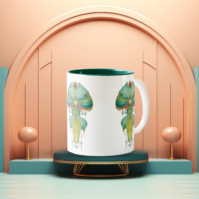 Whimsical Bloom Harmony  Two-Tone Coffee Mug (Creator Uploaded)