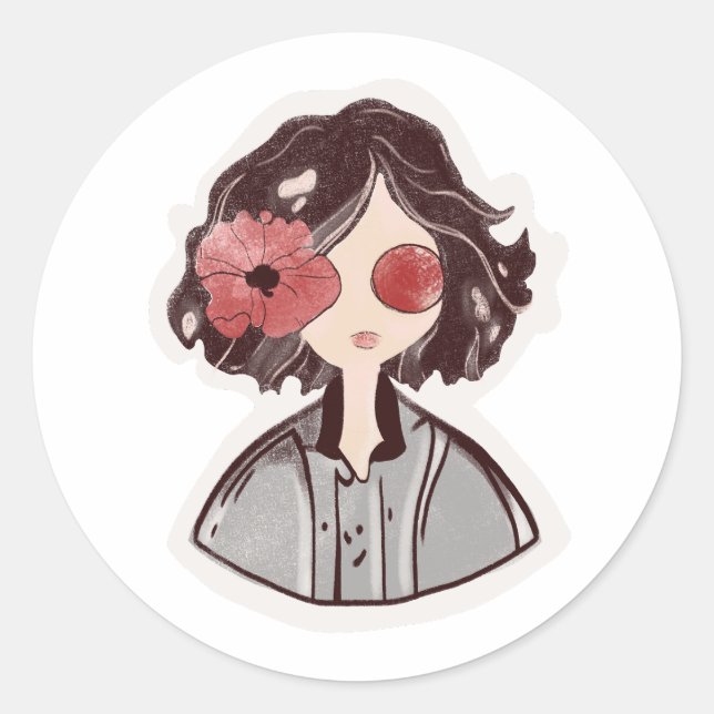 Whimsical Bloom Sticker (Front)