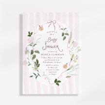 Whimsical Blooming Floral Baby Shower Invitation