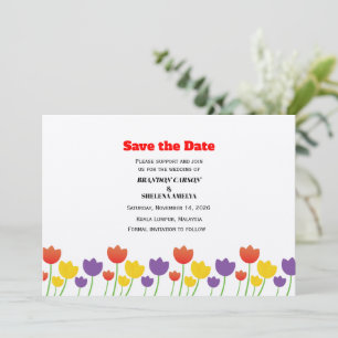 Whimsical Blooms: Vibrant Floral suite Save The Date