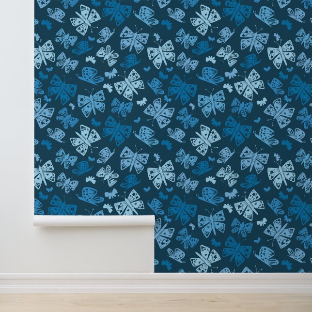 Whimsical Blue Butterfly Wallpaper (Application)
