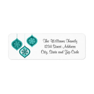 Whimsical Blue Christmas Ornaments Trio