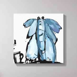Whimsical Blue Elephant Canvas Print