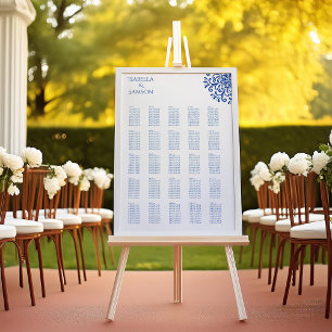 Whimsical Blue Flourish seating chart