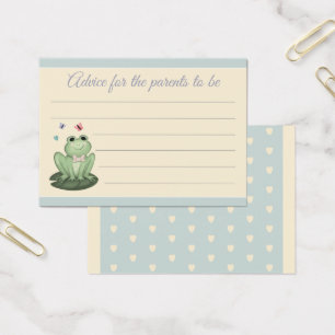Whimsical Blue Frog Baby Advice for Parents