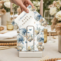 Whimsical Blue Little Pumpkin Baby Shower