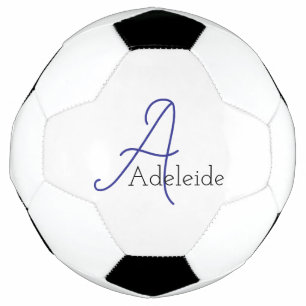 Whimsical Blue Monogram Personalised Football