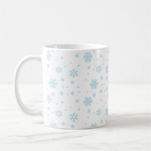 Whimsical Blue Snowflake Pattern Mug