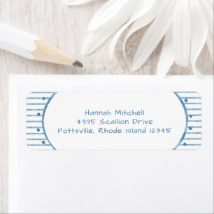 Whimsical Blue Watercolor Bow Stripe Baby Shower