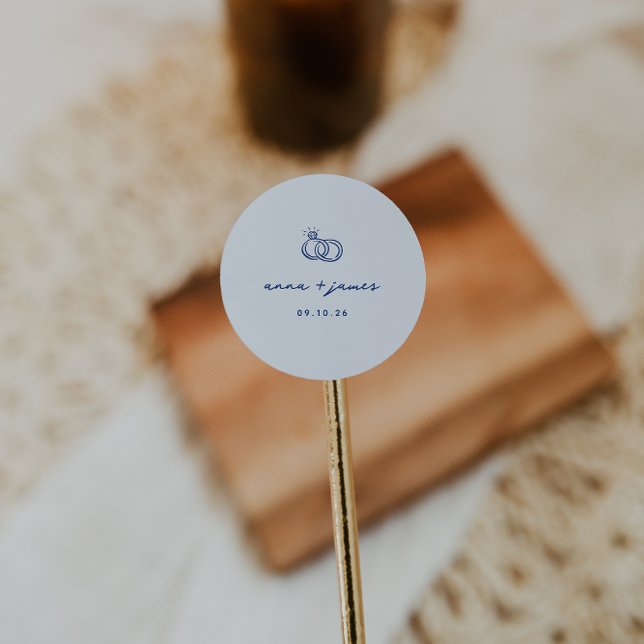 Whimsical Blue Wedding Envelope Seal (Creator Uploaded)