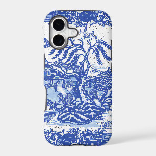 Whimsical Blue Willow Isle of Animals Fox Rabbit