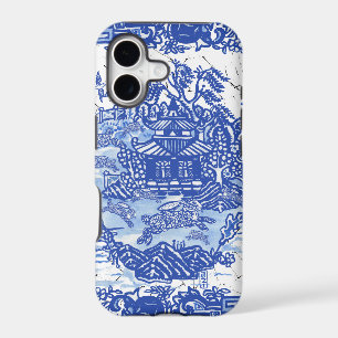 Whimsical Blue Willow Isle of Rabbits Design #2