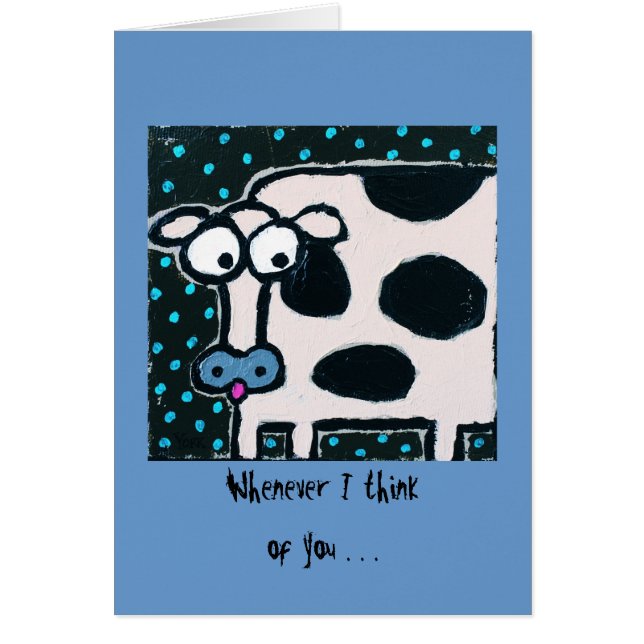whimsical blushing cow cards (Front)