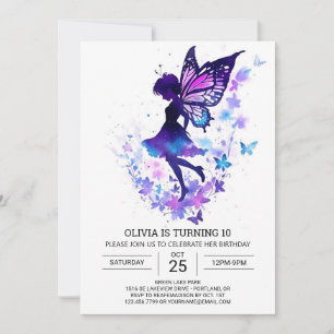 Whimsical Boho Fairy Birthday Invitation