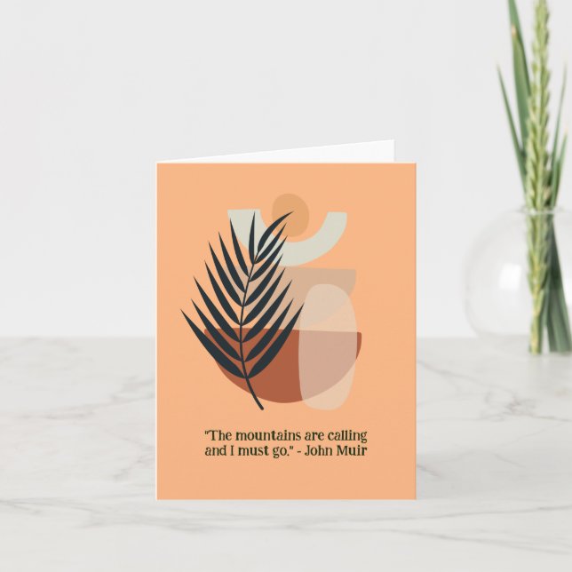 Whimsical Boho Floral Blank Nature Lovers Card (Front)