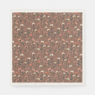 Whimsical Boho Floral Pattern Fall House Warming  Napkin