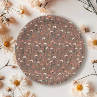 Whimsical Boho Floral Pattern Fall House Warming Paper Plate