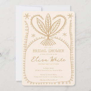 Whimsical Boho Frame Elegant Bridal Shower CUSTOM Invitation