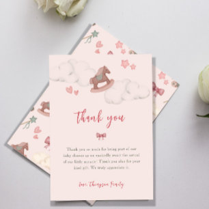 Whimsical Boho Horse Cloud Illustration Thank You Card
