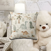 Whimsical Boho Jungle Dinosaur Pattern