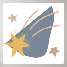 Whimsical boho shooting star,