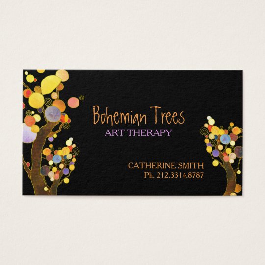 Whimsical Boho Trees Business Appointment Cards