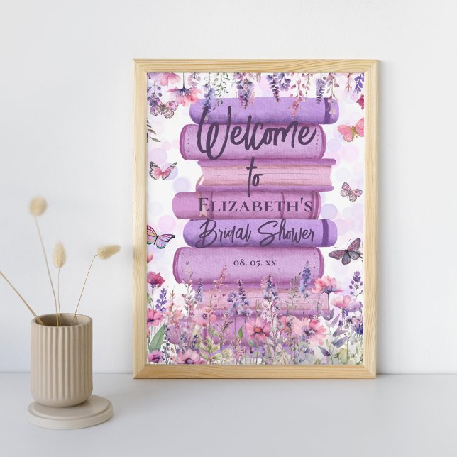 Whimsical Books Butterflies & Wildflowers Welcome Poster (Creator Uploaded)