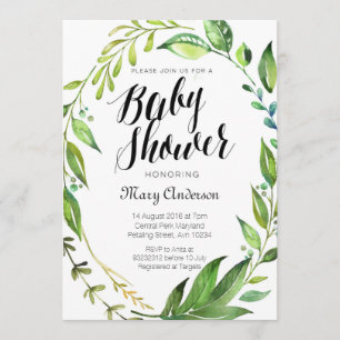 Whimsical Botanical Baby Shower Invitation