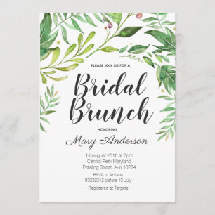 Whimsical Botanical Bridal Shower Invitation