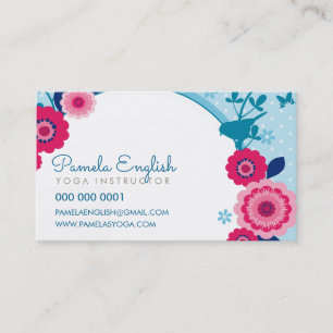 WHIMSICAL BOTANICAL floral nature winter colours Business Card