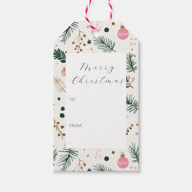 Whimsical Botanical Gift Tags (Front)