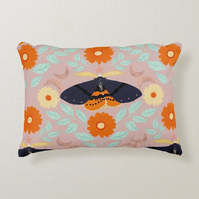 Whimsical Botanical Moth Collection | Cosy Art Decorative Cushion (Front)