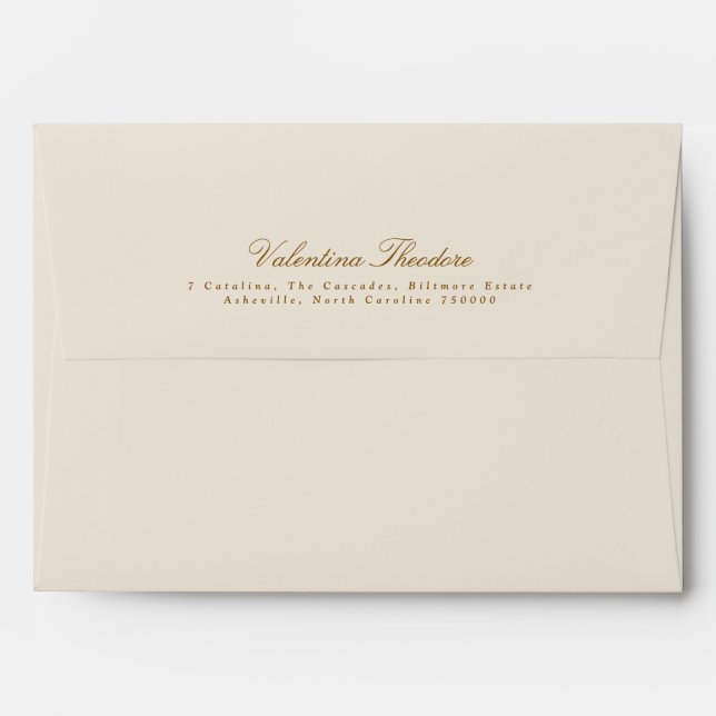 whimsical botanical return address baby shower envelope (Back (Top Flap))