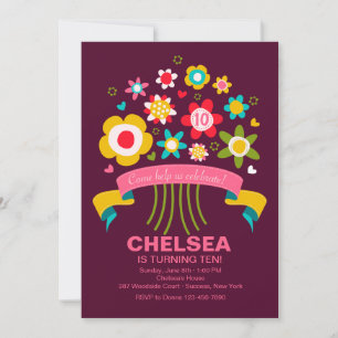 Whimsical Bouquet Invitation
