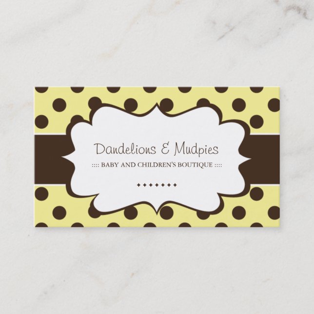 Whimsical Boutique Business Cards (Front)