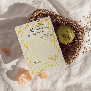Whimsical Bow Lemon Advice For The Bride Card