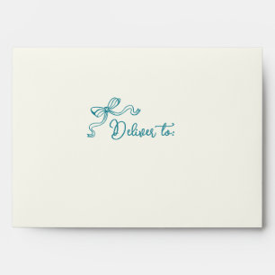 Whimsical Bows Pre-Addressed Wedding Envelope