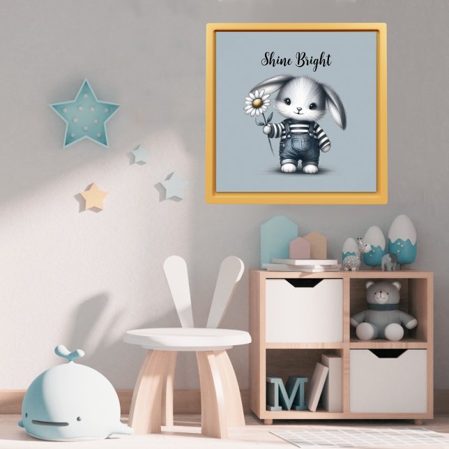 Whimsical Boy Bunny Motivational Poster (Creator Uploaded)