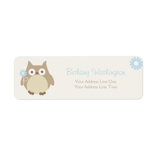 Whimsical Boy Owl Baby Shower (Front)