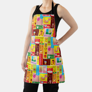 Whimsical Breakfast Pattern Apron