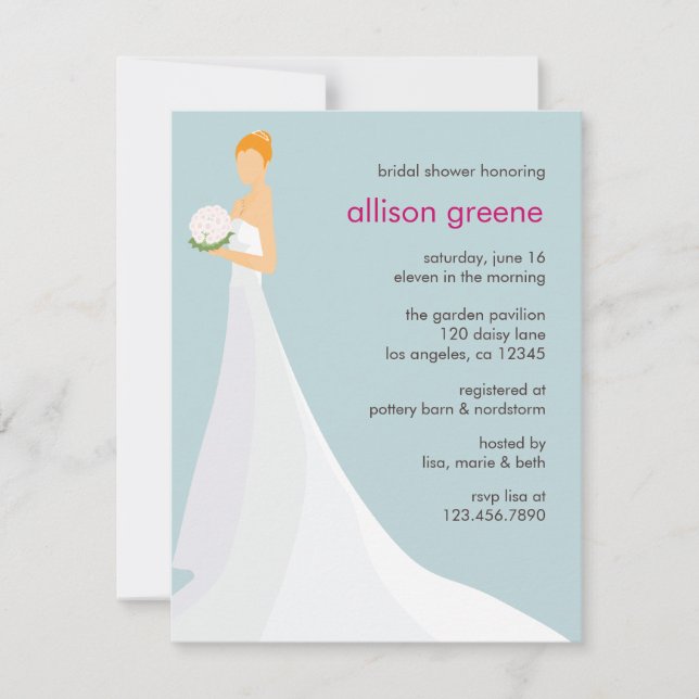 Whimsical Bridal Shower Card (Front)